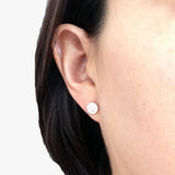 Round CZ Earrings - 6 Colors Available