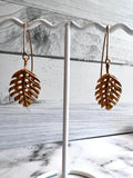 Bronze Leaf Earrings