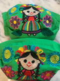 Reusable Embroidered FaceMasks - "Maria" Dolls