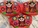 Reusable Embroidered FaceMasks - "Maria" Dolls