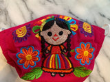 Reusable Embroidered FaceMasks - "Maria" Dolls