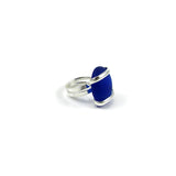 Parallel Glass Ring - Navy Matte