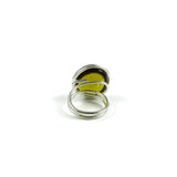 Infinity Glass Ring - Amber