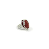 Infinity Glass Ring - Coral