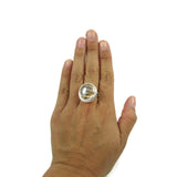Infinity Glass Ring - Golden