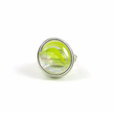 Infinity Glass Ring - Yellow Stripe