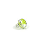 Infinity Glass Ring - Yellow Stripe