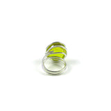 Infinity Glass Ring - Yellow Crystal