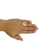 Infinity Glass Ring - Pink Matte
