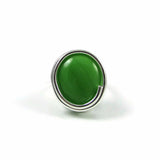 Infinity Glass Ring - Green