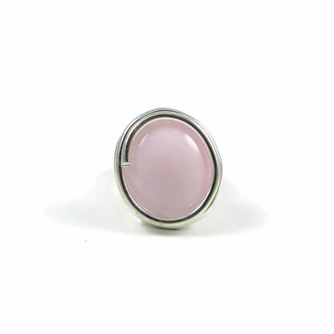 Infinity Glass Ring - Pink