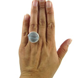 Infinity Glass Ring - Sky Blue Matte