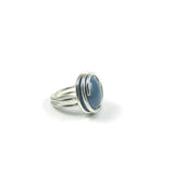 Infinity Glass Ring - Pearl