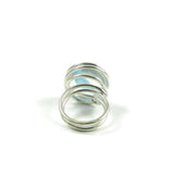 Infinity Glass Ring - Sky Blue Stripe