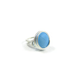 Infinity Glass Ring - Turquoise Matte