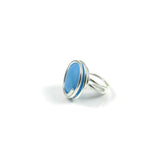 Infinity Glass Ring - Turquoise Matte