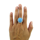 Infinity Glass Ring - Turquoise Matte