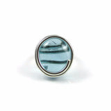 Infinity Glass Ring - Sky Blue Crystal