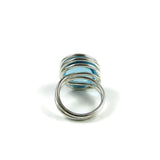 Infinity Glass Ring - Sky Blue Crystal