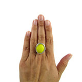 Infinity Glass Ring - Yellow