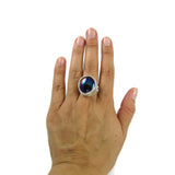 Infinity Glass Ring - Amethyst Iridescent