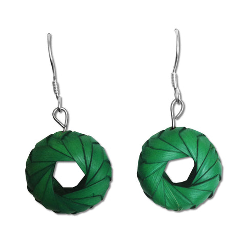 Woven Palm Earrings - Small - Many colors available