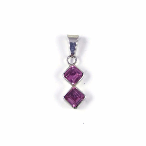 Double Rhombus CZ Pendant