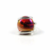 Parallel Ring - Red Crystal Iridescent