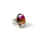 Parallel Ring - Red Crystal Iridescent