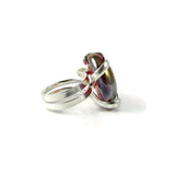 Parallel Ring - Red Crystal Iridescent