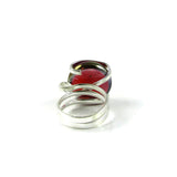 Parallel Ring - Red Crystal Iridescent