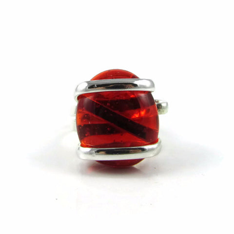 Parallel Ring - Red Crystal