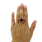 Parallel Ring - Red Crystal