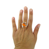 Parallel Ring - Orange Stripe