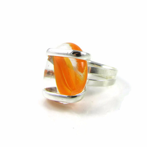 Parallel Ring - Orange Stripe