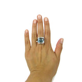 Parallel Ring - Sky Blue Crystal