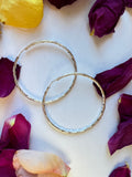 Modern Hammered Hoops