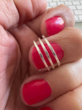 Triple Strand Adjustable Midi Ring