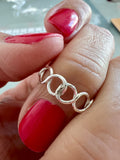 Chain Link Adjustable Midi Ring