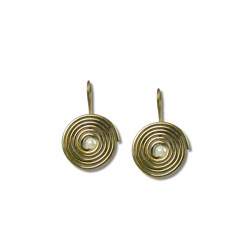 Spiral Pearl Earrings