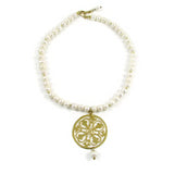 Pearl Medallion Necklace