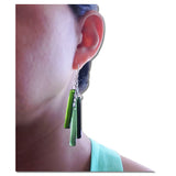 LTRAC Glass Earrings - Lime Green
