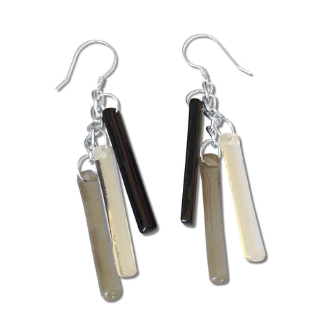 LTRAC Glass Earrings - Black