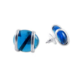Parallel Earrings -Turquoise Crystal