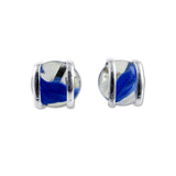 Parallel Earrings - Blue Stripe