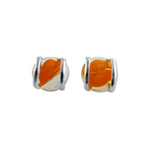 Parallel Earrings - Orange Stripe