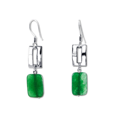 Zora Earrings - Green Onyx