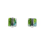 Blown Glass Square Studs