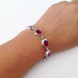 Ruby Oval Bracelet