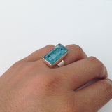 Rectangular Blown Glass Ring